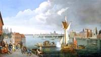 The Thames at Horseferry, with Lambeth Palace and a Distant View of the City, London