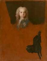Luis I and a black dog