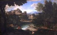 River Scene with Classical Buildings and Figures