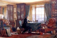 John Ruskin in his Study at Brantwood, Cumbria