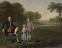 Richard Moretan, Esq. of Tackley with His Nephew and Niece John and Susanna Weyland