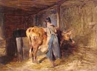 Interior of a Highland Byre