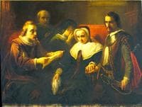 Maria van Utrecht Receiving the Last Letter from her Husband, Johan van Oldenbarneveldt, Announcing