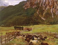 A Mountain Sheepfold in the Tirol