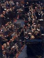 Study for 'The House of Commons – Ramsay Macdonald Addressing the House'