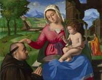 The Virgin and Child with a Tonsured Supplicant and Saint Catherine