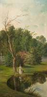 Landscape with a Lady and Dog