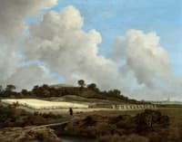 View of Grainfields with a Distant Town