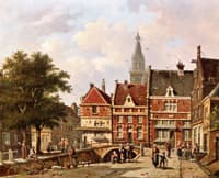 View of Zuiderspui in Enkhuizen