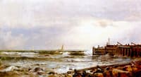 Pier near the Beach, at Narragansett, Rhode Island