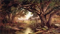 Landscape with Three Ladies Seated Under a Tree
