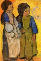 Little Breton Girls by the Sea