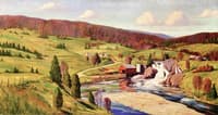 Valley Vista with Farm and River