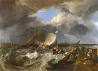 Calais Pier, with French Poissards (sic) Preparing for Sea: an English Packeet Arriving