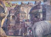 In the Kylas, Ellora, India, March 1878