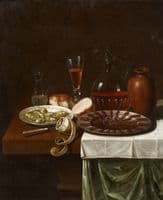 Breakfast Still-life with Anchovies Plate