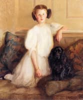 Miss Naomi Andrews, Age 12, and Her Spaniel