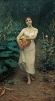 Girl and Pumpkin