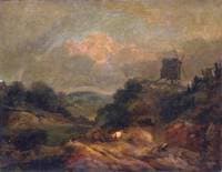 Landscape with Windmill and Rainbow (partly after Gainsborough)