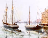 Old San Francisco at Embarcadero, Meiggs' Wharf