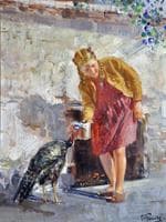 Girl with Turkey
