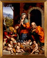 Adoration of the Child with Saint Rocco and Angel Musicians