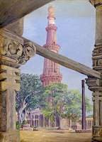 The Kutub and Iron Pillar. Delhi. India. Novr. 1878