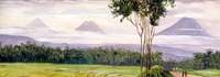 Three Volcanoes, from Tremangong, Java