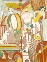 Circus Picture II: Pair of Athletes, Clown and Monkey