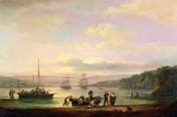 A View of the River Teign, Looking up River from Teignmouth towards Dartmoor, Devon