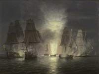 H.M.S. Victorious taking the Rivoli, 22 February 1812