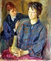 Two Figures in an Interior