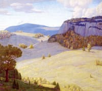 Sportsmen in a Mountain Landscape