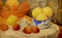 Apples and Blue Bowl