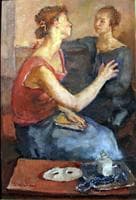 Two Figures in an Interior