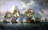 HMS 'Mediator' Engaging French and American Vessels, 11–12 December 1782