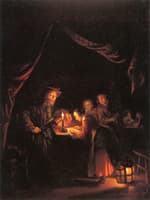 Studying by Candlelight