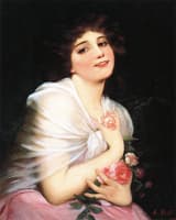 A Beautiful Young Girl with Flowers