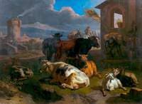 Italian Landscape with Cattle