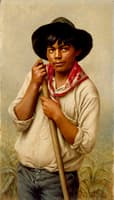 Powley: Young Man Hoeing Corn