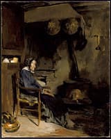 Genre Scene, French Woman in Kitchen Scene