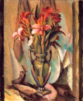 Flowers in a Handled Vase