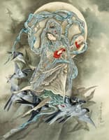 Woman with Birds