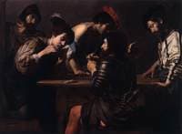 Soldiers Playing Cards and Dice