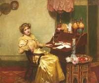 Girl at a Bureau
