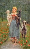 Girl with Goats