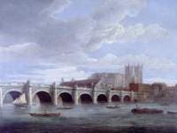 Westminster Abbey and Bridge from the River Thames