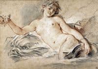 Siren Reclining on a Dolphin