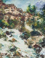 Landscape with Waterfall