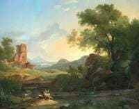 Landscape with a Man Frightened by a Serpent among Ruins